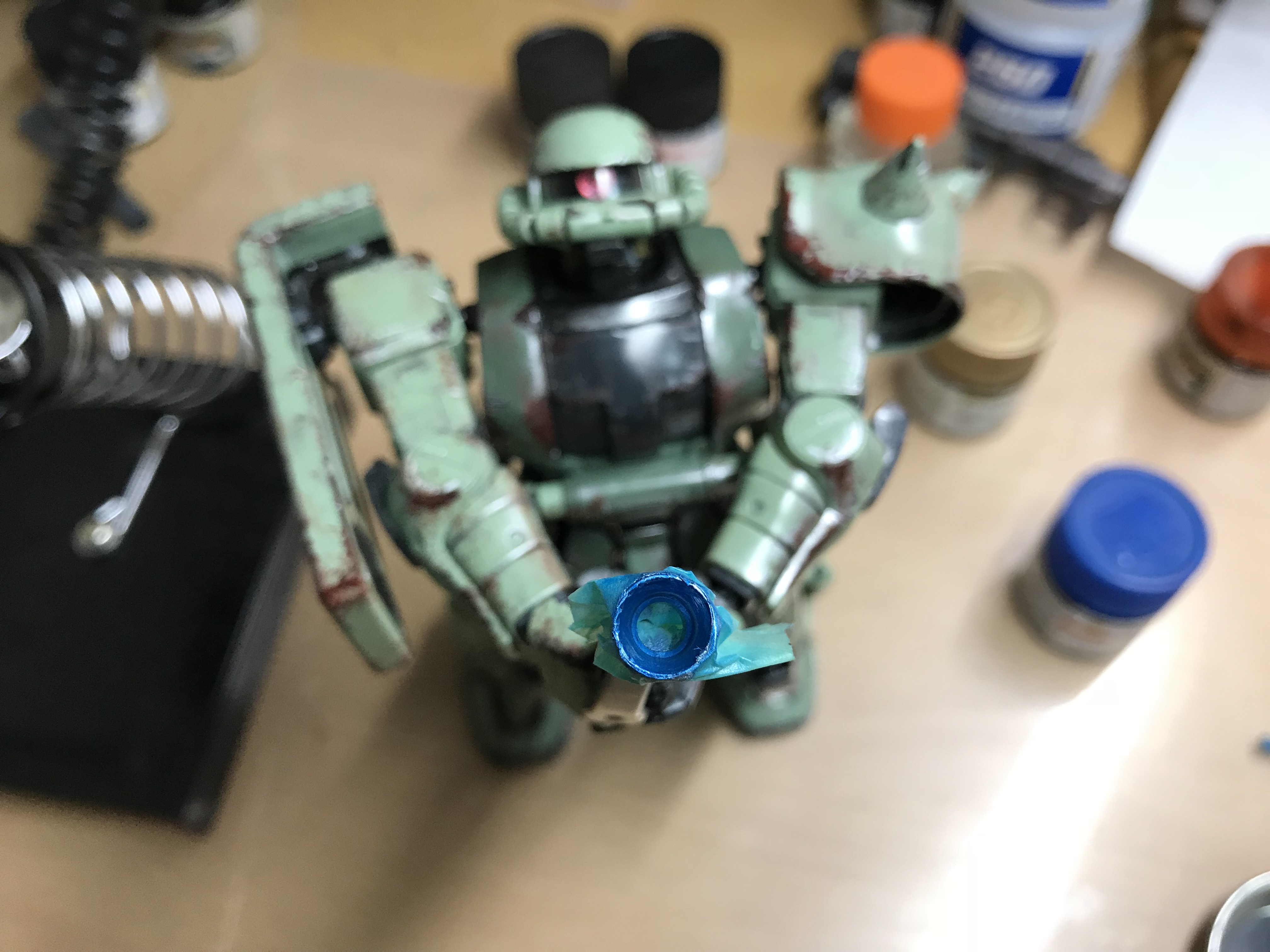 ガンプラの部分塗装バーニア