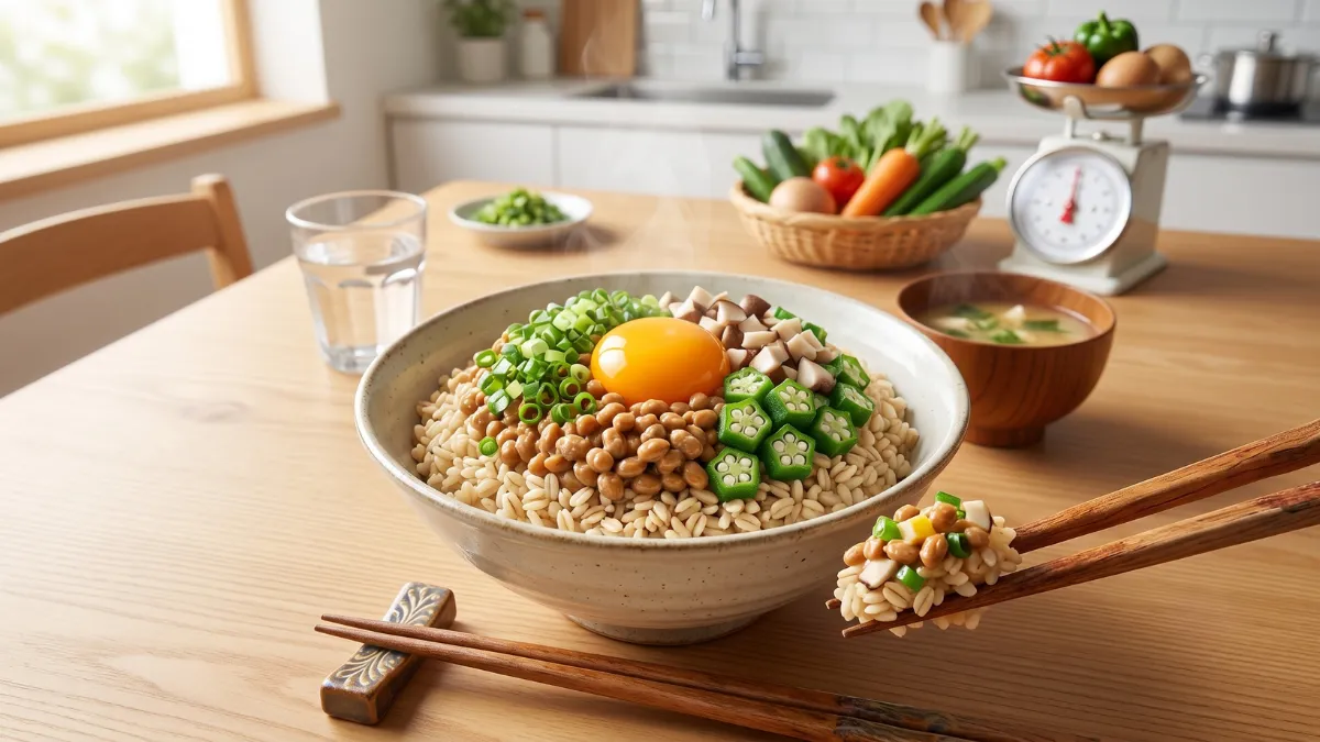 納豆卵かけご飯は太る